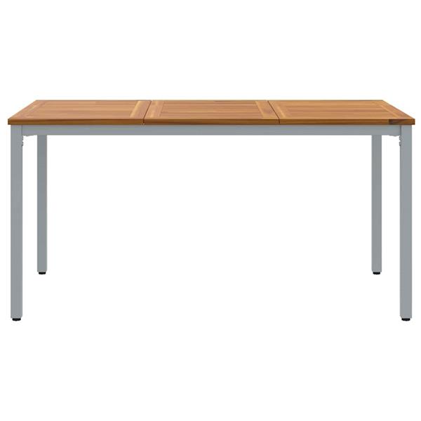 Grote foto vidaxl buitentafels natuurlijk en grijs 150 x 90 x 75 cm tuin en terras tuinmeubelen