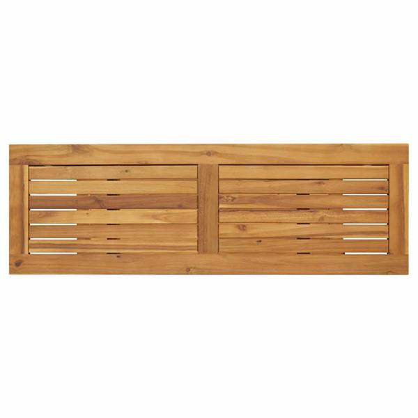 Grote foto vidaxl buiten tafel met opslag natuurlijk en grijs 110 x 35 x 75 cm tuin en terras tuinmeubelen