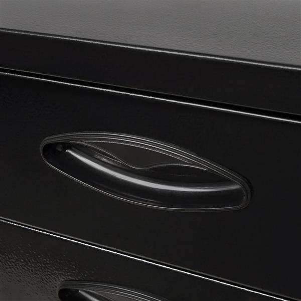 Grote foto vidaxl gereedschapskist met 3 lades metaal zwart doe het zelf en verbouw gereedschappen en machines