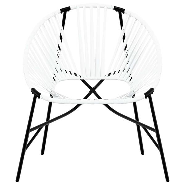 Grote foto vidaxl tuinstoelenset 3 delig poly rattan zwart en wit tuin en terras tuinmeubelen