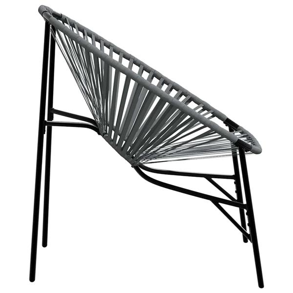 Grote foto vidaxl tuinstoel egg poly rattan zwart en lichtgrijs tuin en terras tuinmeubelen