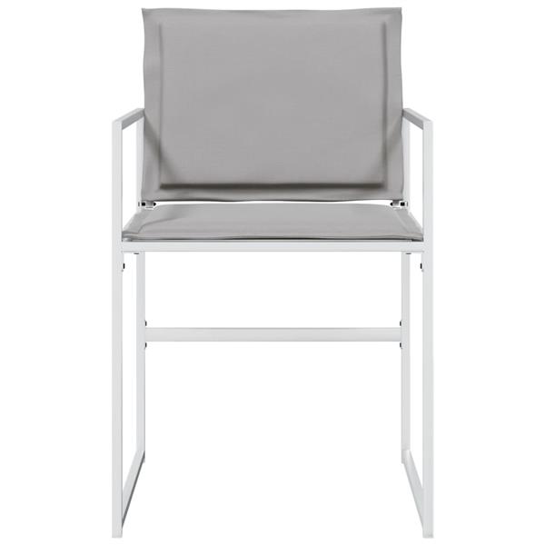 Grote foto vidaxl tuinstoelen 4 st met kussens staal en textileen wit tuin en terras tuinmeubelen