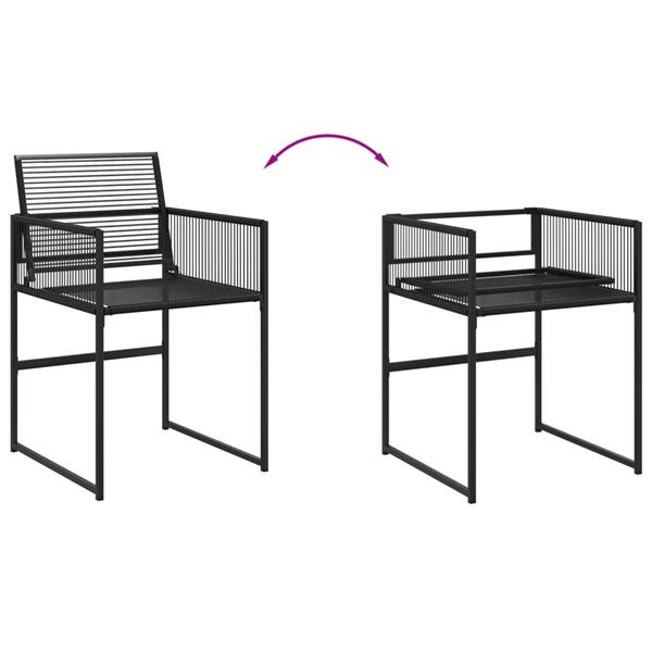 Grote foto vidaxl tuinstoelen 4 st poly rattan zwart tuin en terras tuinmeubelen