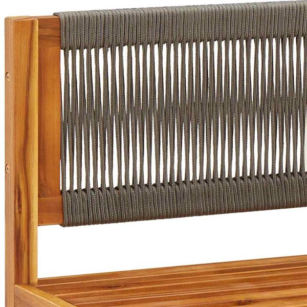 Grote foto vidaxl 3 delige tuinbankset met kussens acaciahout touw tuin en terras tuinmeubelen