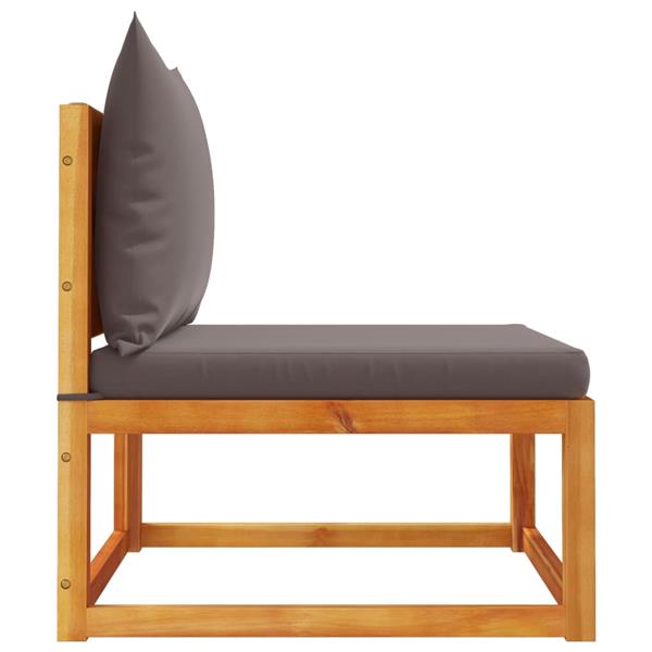 Grote foto vidaxl tuinbank zonder armleuningen met kussens acaciahout touw tuin en terras tuinmeubelen