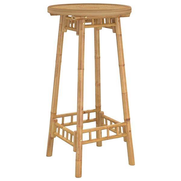 Grote foto vidaxl bartafel voor buiten rond 55x100 cm bamboe tuin en terras tuinmeubelen