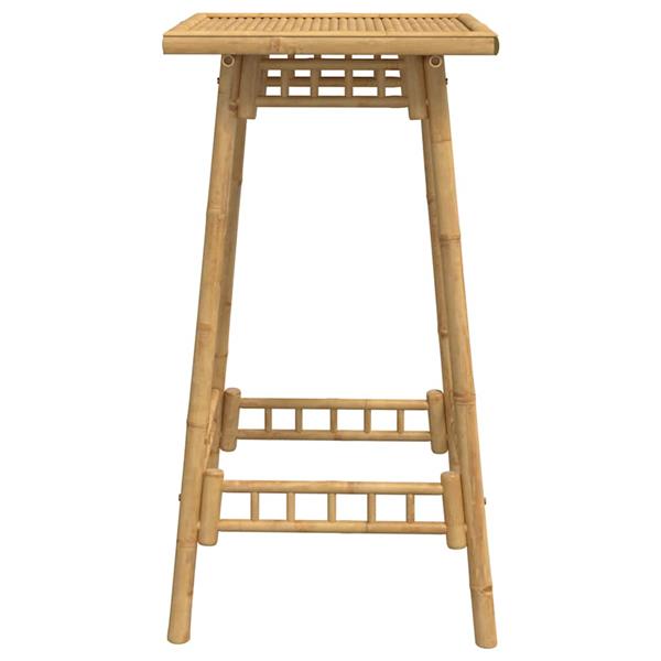 Grote foto vidaxl bartafel voor buiten vierkant 55x55x100 cm bamboe tuin en terras tuinmeubelen