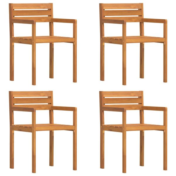Grote foto vidaxl tuinstoelen 4 st 50x53x80 cm massief acaciahout tuin en terras tuinmeubelen