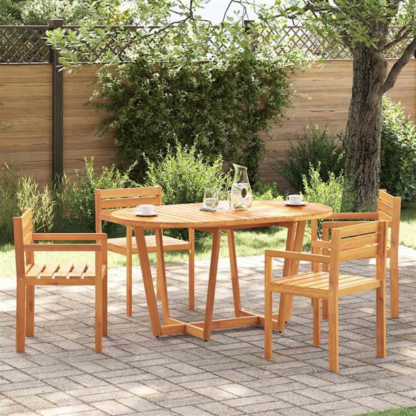 Grote foto vidaxl tuintafel ovaal 150x90x75 cm massief acaciahout tuin en terras tuinmeubelen