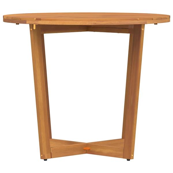Grote foto vidaxl tuintafel rond 90x75 cm massief acaciahout tuin en terras tuinmeubelen