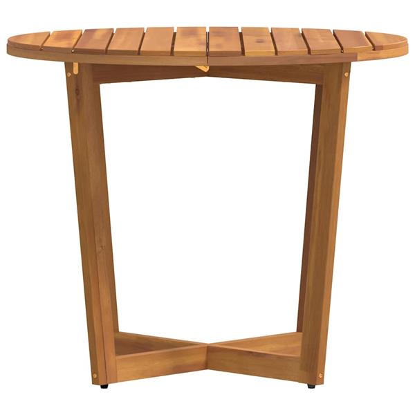 Grote foto vidaxl tuintafel rond 90x75 cm massief acaciahout tuin en terras tuinmeubelen