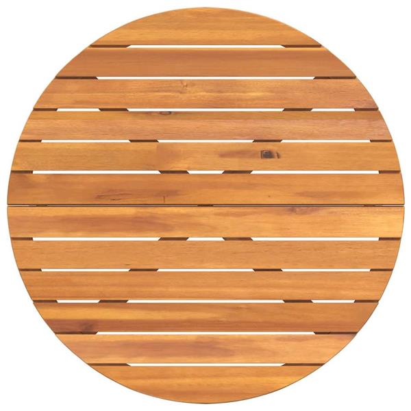 Grote foto vidaxl tuintafel rond 90x75 cm massief acaciahout tuin en terras tuinmeubelen