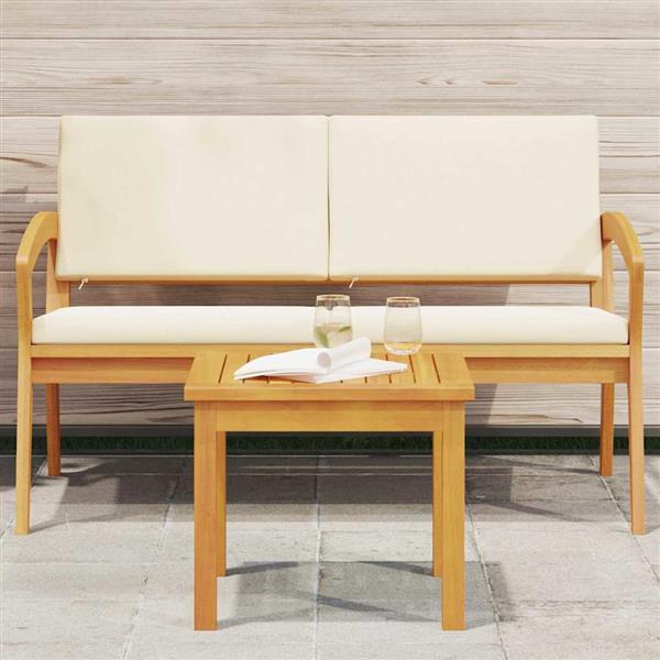 Grote foto vidaxl bijzettafel bruin massief acaciahout tuin en terras tuinmeubelen