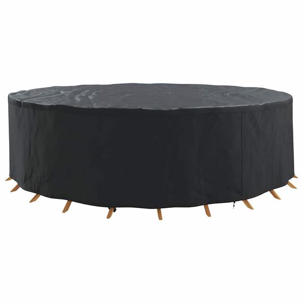 Grote foto vidaxl hoes voor tuinmeubelen zwart 320 x 320 x 71 cm 600d stof tuin en terras tuinmeubelen