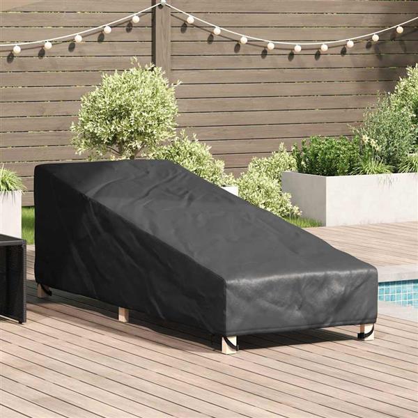 Grote foto vidaxl buitenmeubelhoes zwart 195 x 76 x 82 cm 210d oxford stof tuin en terras tuinmeubelen