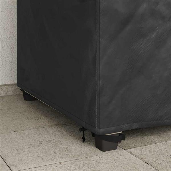 Grote foto vidaxl tuinstoelhoes zwart 90 x 90 x 50 75 cm 420d stof tuin en terras tuinmeubelen