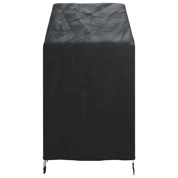 Grote foto vidaxl tuinstoelhoes zwart 70 x 70 x 85 125 cm 210d stof tuin en terras tuinmeubelen