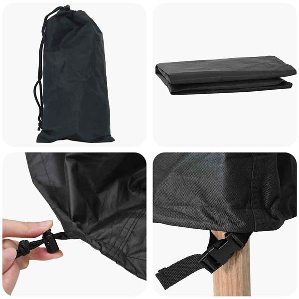 Grote foto vidaxl tuinbankhoes zwart 200 x 100 x 89 cm 420d oxford stof tuin en terras tuinmeubelen