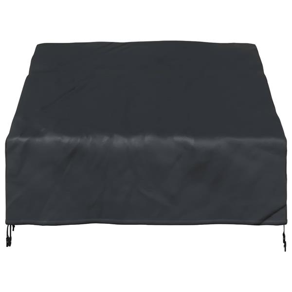 Grote foto vidaxl tuinbankhoes zwart 130 x 95 x 40 80 cm 600d stof tuin en terras tuinmeubelen