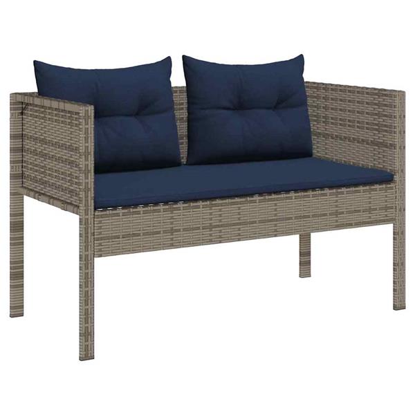 Grote foto vidaxl tuin sofa set 6 pcs grijs en marineblauw poly rattan tuin en terras tuinmeubelen