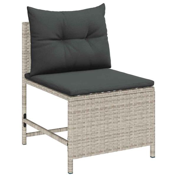 Grote foto vidaxl tuin sofa set 6 pcs lichtgrijs en donkergrijs poly rattan tuin en terras tuinmeubelen