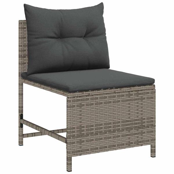 Grote foto vidaxl tuin sofa set 6 pcs grijs en donkergrijs poly rattan tuin en terras tuinmeubelen