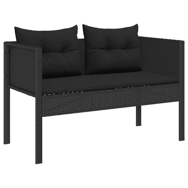 Grote foto vidaxl tuin sofa set 6 pcs zwart poly rattan tuin en terras tuinmeubelen
