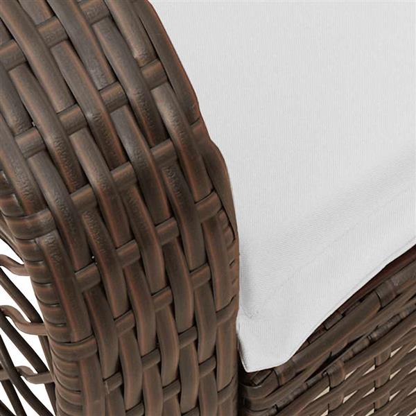 Grote foto vidaxl tuinschommelstoel met kussens poly rattan bruin tuin en terras tuinmeubelen