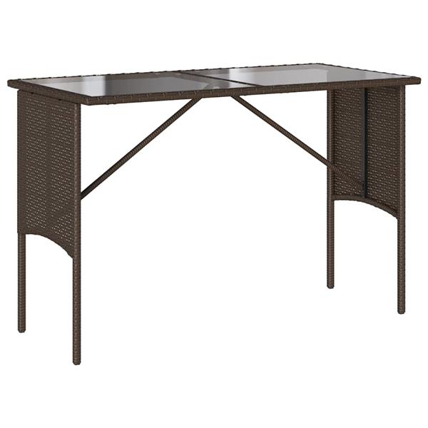 Grote foto vidaxl 3 delige tuinset met kussens poly rattan bruin tuin en terras tuinmeubelen