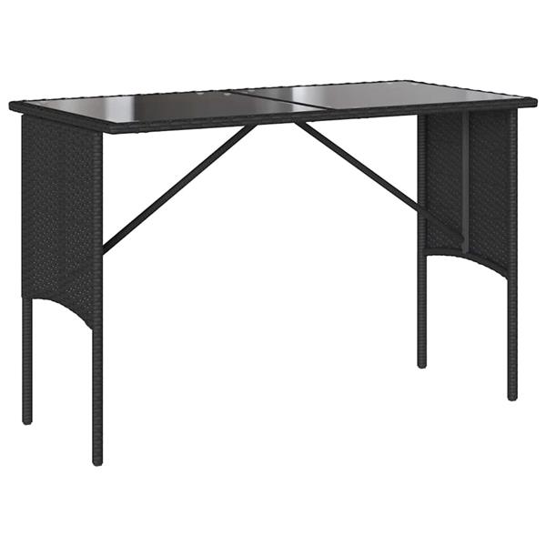 Grote foto vidaxl 3 delige tuinset met kussens poly rattan zwart tuin en terras tuinmeubelen