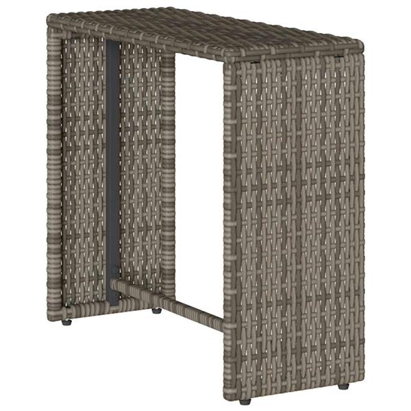 Grote foto vidaxl 5 delige tuinbankstel met kussens stapelbaar poly rattan grijs tuin en terras tuinmeubelen