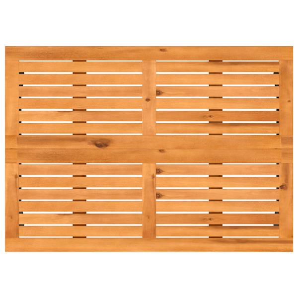 Grote foto vidaxl tuintafel met acaciahouten blad 105x75x72 cm poly rattan zwart tuin en terras tuinmeubelen