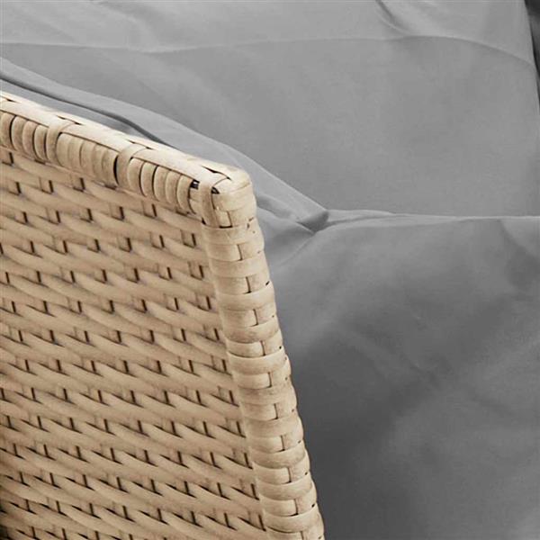 Grote foto vidaxl tuinbank met kussens poly rattan beige tuin en terras tuinmeubelen