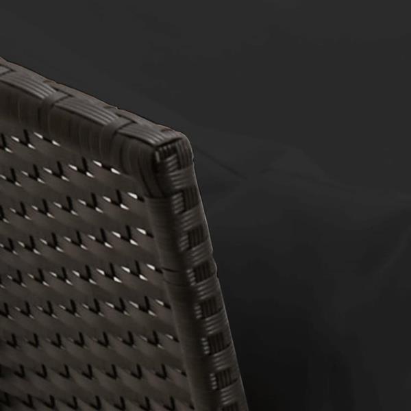 Grote foto vidaxl tuinbank met kussens poly rattan zwart tuin en terras tuinmeubelen