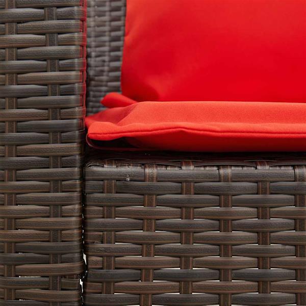 Grote foto vidaxl tuinbank 5 zits met kussens poly rattan bruin tuin en terras tuinmeubelen