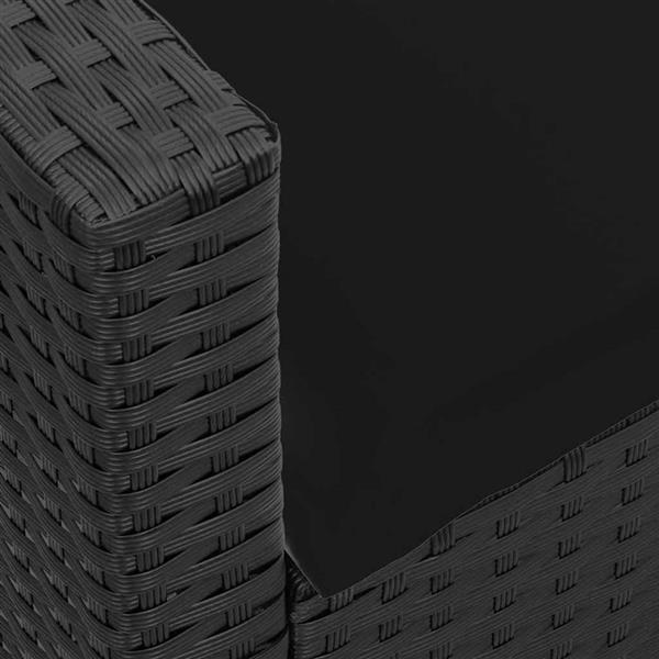 Grote foto vidaxl tuinbank 5 zits met kussens poly rattan zwart tuin en terras tuinmeubelen