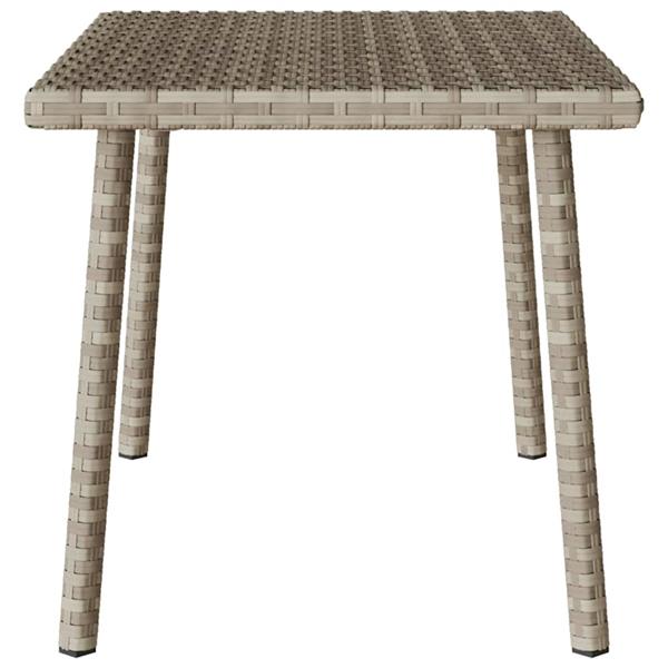Grote foto vidaxl tuin salontafel rechthoekig 60x40x37 cm poly rattan lichtgrijs tuin en terras tuinmeubelen