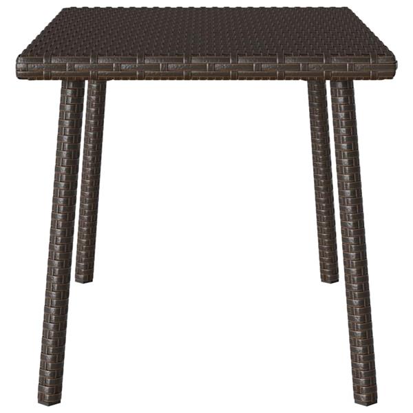 Grote foto vidaxl tuin salontafel rechthoekig 60x40x37 cm poly rattan bruin tuin en terras tuinmeubelen