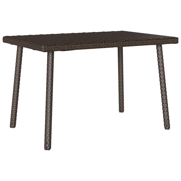 Grote foto vidaxl tuin salontafel rechthoekig 60x40x37 cm poly rattan bruin tuin en terras tuinmeubelen