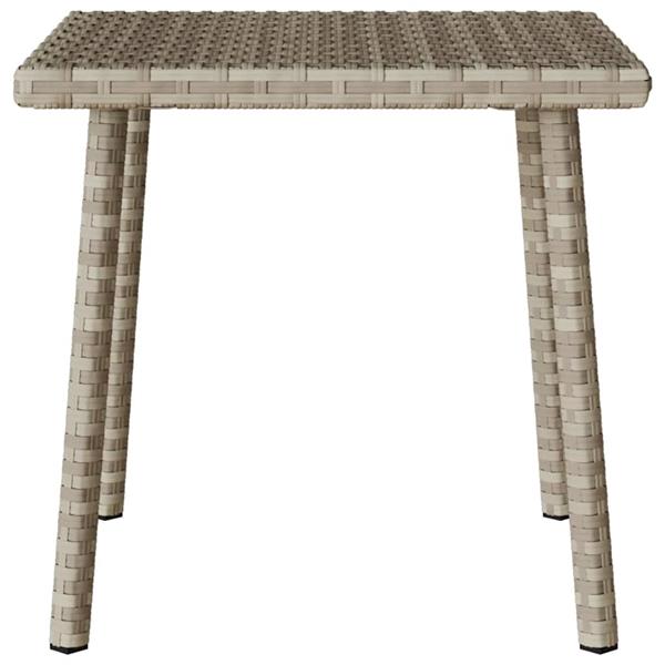 Grote foto vidaxl tuin salontafel rechthoekig 40x40x37 cm poly rattan lichtgrijs tuin en terras tuinmeubelen
