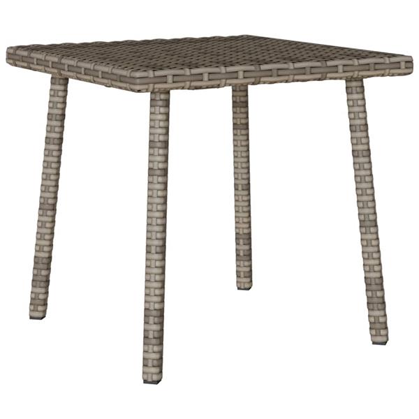 Grote foto vidaxl tuin salontafel rechthoekig 40x40x37 cm poly rattan grijs tuin en terras tuinmeubelen