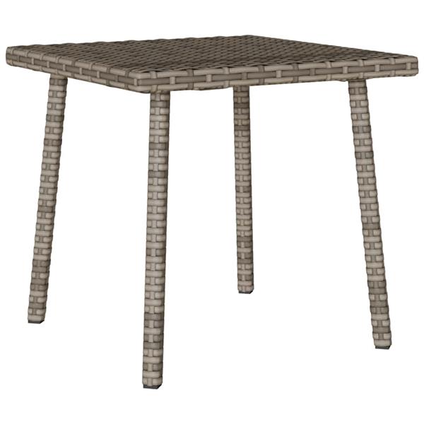 Grote foto vidaxl tuin salontafel rechthoekig 40x40x37 cm poly rattan grijs tuin en terras tuinmeubelen