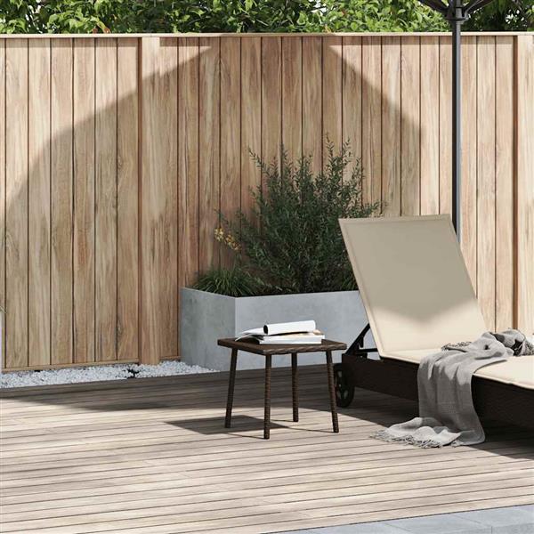 Grote foto vidaxl tuin salontafel rechthoekig 40x40x37 cm poly rattan bruin tuin en terras tuinmeubelen