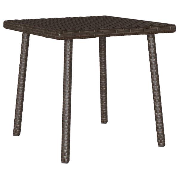 Grote foto vidaxl tuin salontafel rechthoekig 40x40x37 cm poly rattan bruin tuin en terras tuinmeubelen
