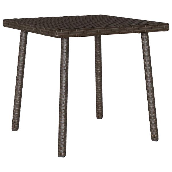 Grote foto vidaxl tuin salontafel rechthoekig 40x40x37 cm poly rattan bruin tuin en terras tuinmeubelen