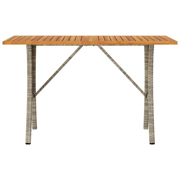 Grote foto vidaxl tuinbank 3 zits met kussens tafel poly rattan lichtgrijs tuin en terras tuinmeubelen