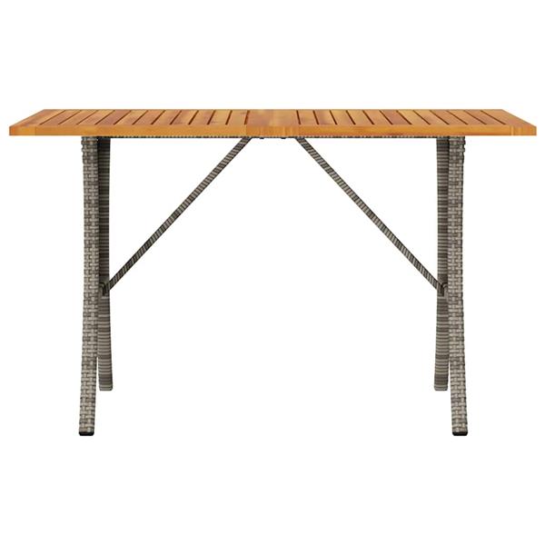 Grote foto vidaxl tuinbank 3 zits met kussens tafel poly rattan grijs tuin en terras tuinmeubelen