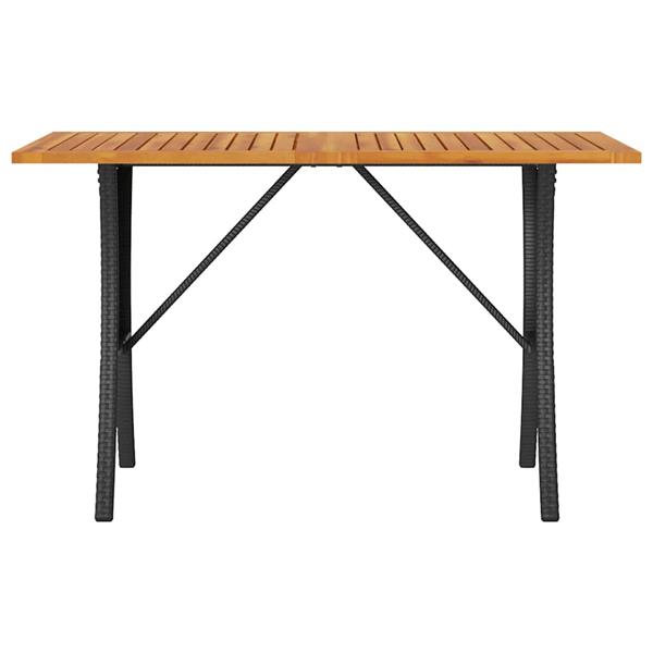 Grote foto vidaxl tuinbank 3 zits met kussens tafel poly rattan zwart tuin en terras tuinmeubelen