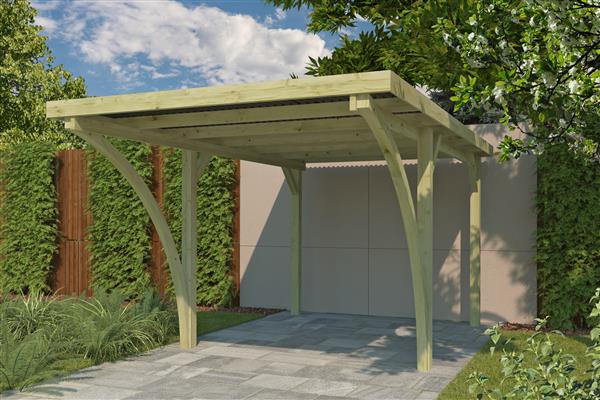 Grote foto nieuw carport cplid tuin en terras tuinhuisjes en blokhutten