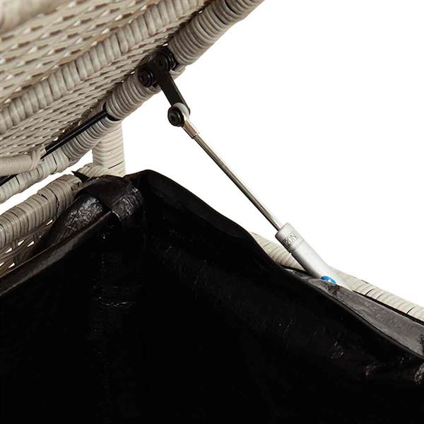 Grote foto vidaxl tuinbank met kussen lichtgrijs polyrotan tuin en terras tuinmeubelen